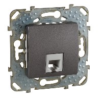 Механизм розетки телефонной 1-м СП Unica Top RJ11 4 контакт. графит SchE MGU5.492.12ZD