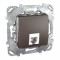 Механизм розетки телефонной 1-м СП Unica Top RJ11 4 контакт. графит SchE MGU5.492.12ZD