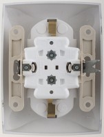 Розетка 2-м СП Дуэт 16А IP20 с заземл. серебр. SchE WDE000324