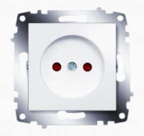 Механизм розетки 1-м сп cosmo 16а ip20 защ. шторки без заземл. бел. abb 619-010200-286