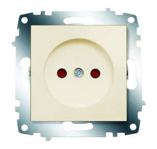 Механизм розетки 1-м сп cosmo 16а ip20 защ. шторки без заземл. крем. abb 619-010300-286