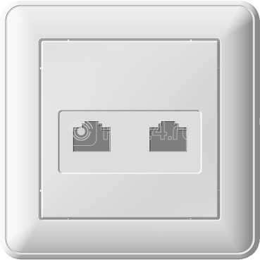 Розетка телефонная 2-м СП W59 RJ11 1А бел. SchE RSI-251TT-18(РСИ-251TT-18)