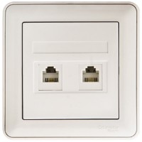 Розетка телефонная 2-м СП W59 RJ11 1А бел. SchE RSI-251TT-18(РСИ-251TT-18)