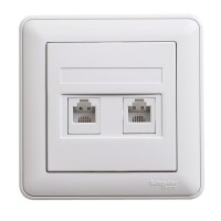 Розетка телефонная 2-м СП W59 RJ11 1А бел. SchE RSI-251TT-18(РСИ-251TT-18)