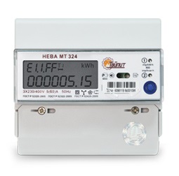 Счетчик НЕВА МТ 324 1.0 AR E4S (E4BS26) 3ф 5-60А 230В ЖКИ многотариф.; RS485 винт Новосибирское время Тайпит 6110260