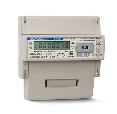Счетчик CE301 R33 146-JAZ 3ф 5-100А 1 класс точн. многотариф.; универс. креп. RS485 оптопор. Новосиб. вр. Энергомера 101004002008842-TP116