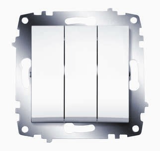 Механизм выключателя 3-кл. сп cosmo 10а ip20 бел. abb 619-010200-254