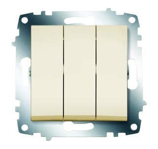 Механизм выключателя 3-кл. сп cosmo 10а ip20 крем. abb 619-010300-254