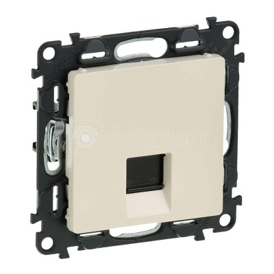 Механизм розетки компьютерной 1-м Valena Life RJ45 кат.6 UTP с лицевой панелью сл. кость Leg 753542