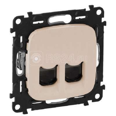 Механизм розетки компьютерной 2-м Valena Allure RJ45 кат.6 UTP с лицевой панелью сл. кость Leg 753843