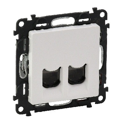 Механизм розетки компьютерной 2-м Valena Life RJ45 кат.6 UTP с лицевой панелью бел. Leg 753443