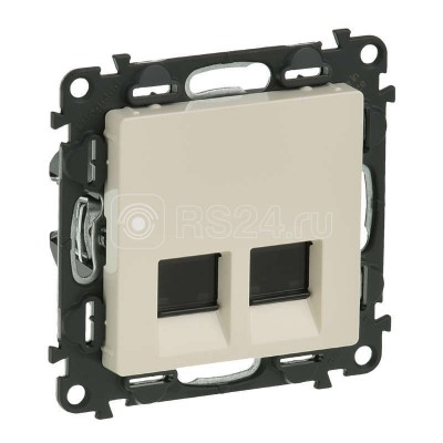 Механизм розетки компьютерной 2-м Valena Life RJ45 кат.6 UTP с лицевой панелью сл. кость Leg 753543