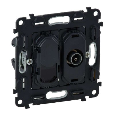 Механизм розетки компьютерной + TV 2-м СП Valena In'matic RJ45 кат.6 + TV UTP с топологией 