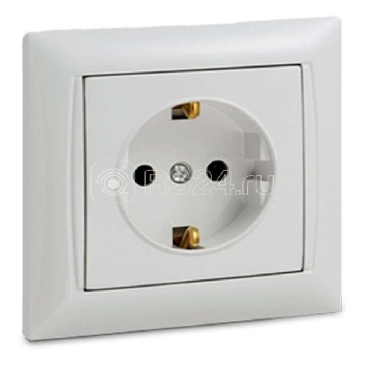 Розетка 1-м valenzo с заземл. 6028 бел. asd / in home 4690612006352