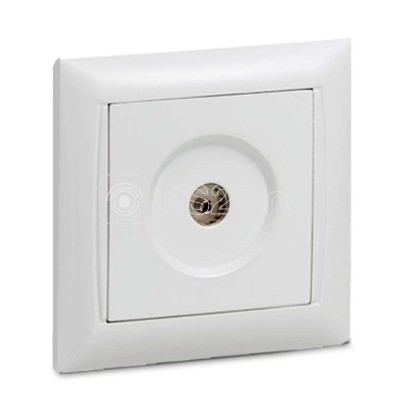 Розетка TV СП Valenzo 6027 16А IP20 бел. ASD / IN HOME 4690612006413