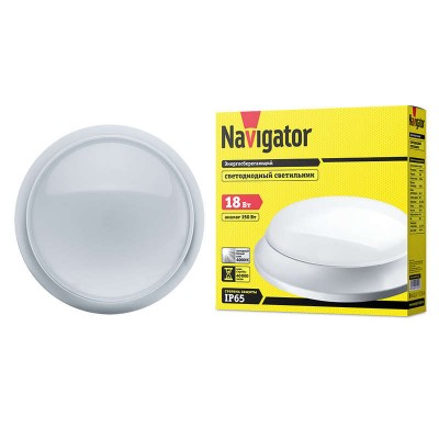 Светильник светодиодный 71 920 NBL-P-18-4K-WH-LED 18Вт 4000К IP65 Navigator 71920