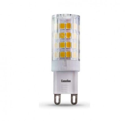 Лампа светодиодная led4-g9/830/g9 4вт капсульная 3000к теплый g9 340лм 220в camelion 12244