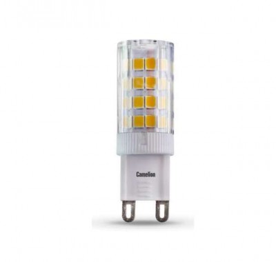 Лампа светодиодная led4-g9/845/g9 4вт капсульная 4500к бел. g9 360лм 220в camelion 12245