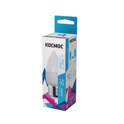 Лампа светодиодная LED cn 8вт 220в e27 4500к космос lksm_led8wcne2745