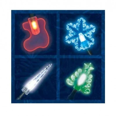 Гирлянда светодиодная uld-s0100-010/sgb multi ip20 xmas set 2aa 10led 1м (упак. 4 вида по 6шт.) uniel 09130
