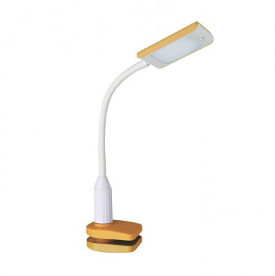 Светильник LED kd-789 с37 настол. зажим-струбцина 7вт 230в 4000к оранж./бел. camelion 12482