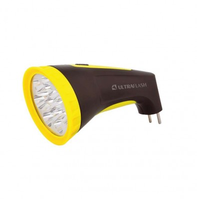 Фонарь LED 3815m (аккум. 220в черн./жел. 15 LED 2 режима sla пласт. коробка) ultraflash 12869