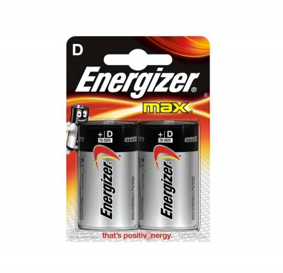 Элемент питания алкалиновый lr20-2bl max (2/24/2880) (блист.2шт) energizer б0016823