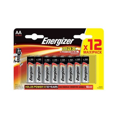 Элемент питания алкалиновый lr6-12bl max (12/72/12096) (блист.12шт) energizer б0016843