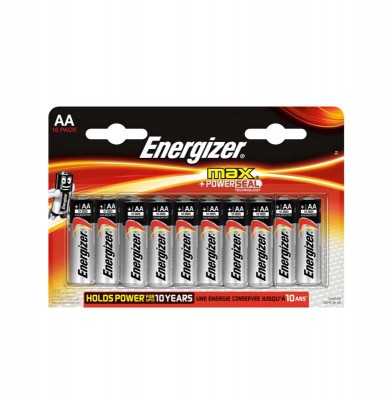 Элемент питания алкалиновый lr6-16bl max (16/96/17280) (блист.16шт) energizer б0016841