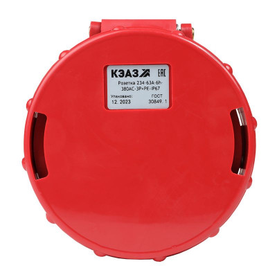 Розетка кабельная 234 63А 380AC 3P+PE 6ч IP67 КЭАЗ 222763