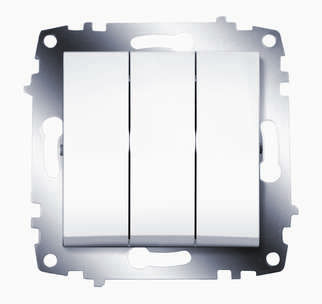 Механизм выключателя 3-кл. сп cosmo 10а ip20 бел. abb 619-010200-254
