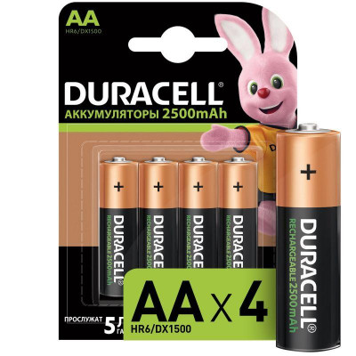 Аккумулятор AA/HR6-4BL 2400мА.ч предзаряжен. (блист.4шт) Duracell Б0014863