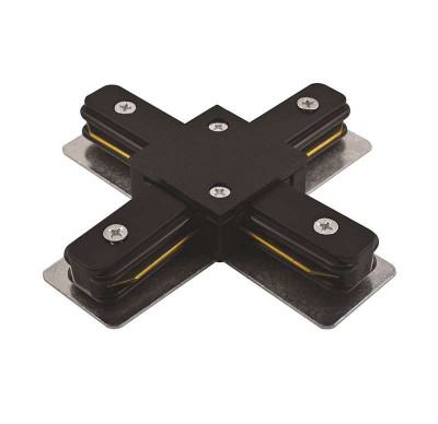Коннектор X-образный PTR CX-BL накладной/подвесной шинопровод черн. Pro JazzWay 5010871