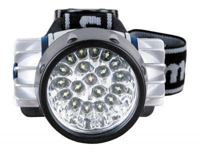Фонарь налобный LED 5323-19Mx 19 ультра-ярких LED 4 режима 3хR03 (в компл.) металлик Camelion 8138