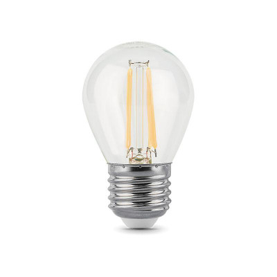 Лампа светодиодная филаментная Black Filament 5Вт P45 шар 4100К нейтр. бел. E27 450лм диммир. GAUSS 105802205-D