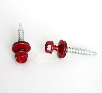 Саморез кровельный со сверлом 4.8х35 ral-3011 (темно- красн.) (уп.250шт) контейнер бм 1010609
