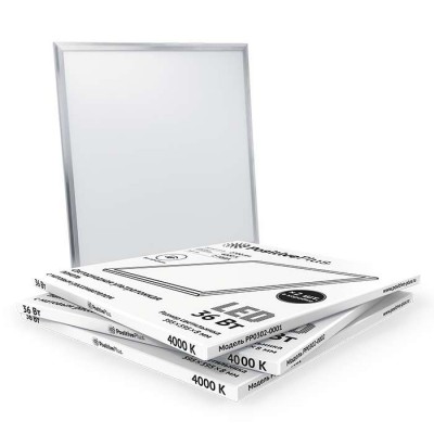 Панель осветительная positive plus LED ультратонкая 36вт 230в 4000к 2700лм 595х595х8мм с драйвером (уп.2шт) экономка pp0302-0003