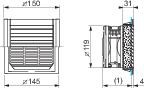 Вентилятор 297куб.м/ч 230В RAL7035 SchE NSYCVF300M230PF