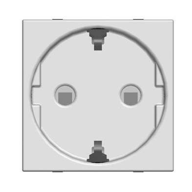Механизм розетки 1-м СП 2мод. Zenit 16А IP21 250В с заземл. Schuko защ. шторки альп. бел. ABB 2CLA228800N1101