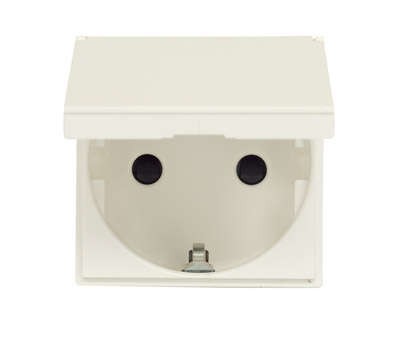 Механизм розетки 1-м СП 2мод. Zenit 16А IP21 250В с заземл. Schuko защ. шторки с крышкой альп. бел. ABB 2CLA228810N1101