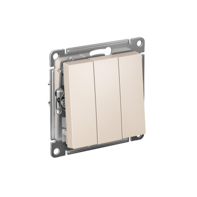 Выключатель 3-кл. СП AtlasDesign 10А IP20 (сх. 1+1+1) 10AX механизм беж. SE ATN000231