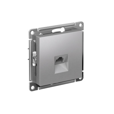 Розетка компьютерная 1-м AtlasDesign RJ45 кат.5E механизм алюм. SE ATN000383
