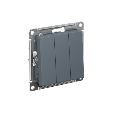 Выключатель 3-кл. СП AtlasDesign 10А IP20 (сх. 1+1+1) 10AX механизм грифель SE ATN000731
