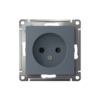 Розетка 1-м СП AtlasDesign 16А IP20 без заземл. защ. шторки механизм грифель SE ATN000749