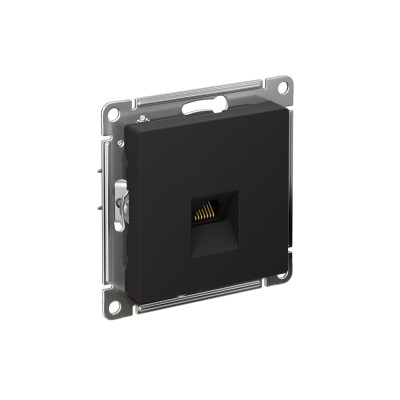 Розетка компьютерная 1-м AtlasDesign RJ45 кат.5E механизм карбон SE ATN001083