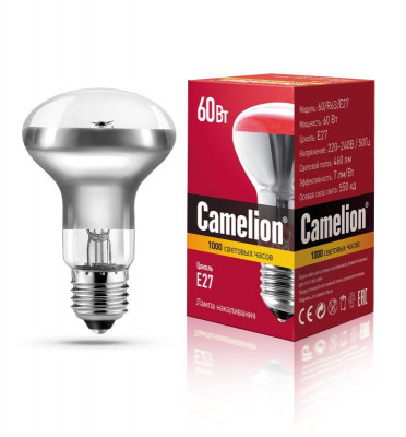 Лампа накаливания MIC R63 60Вт E27 Camelion 8980
