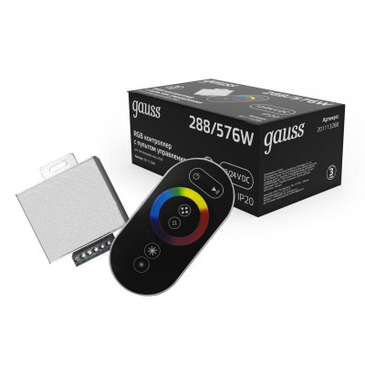 Контроллер для светодиодной RGB ленты Black 288/576Вт 12/24В IP20 GAUSS 201113288