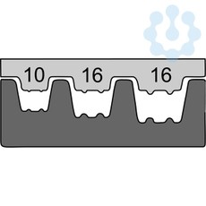 Матрица для обжимных клещей 211672; для концевых гильз 10-25 HAUPA 211672/E