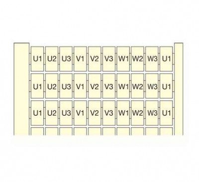 Маркировка RC610 10х(U1-U3-V1-V3-W1-W3) . (уп.100шт) ABB 1SNA233132R1500