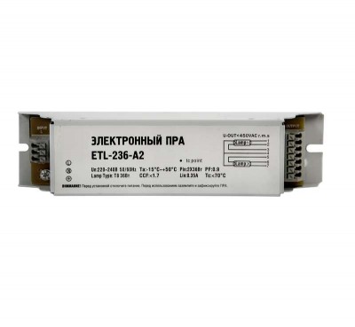 Аппарат пускорег. электрон. (ЭПРА) ETL-236-А2 2х36Вт Т8/G13 LLT 4680005951192